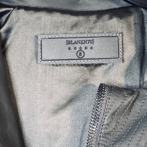 Blank NYC Faux Leather Fitted Moto Jacket, Small - Picture 6 of 12